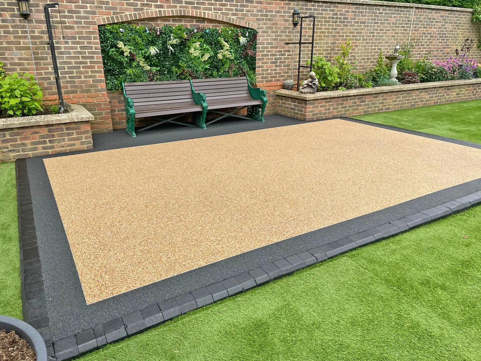 Resin patio installation