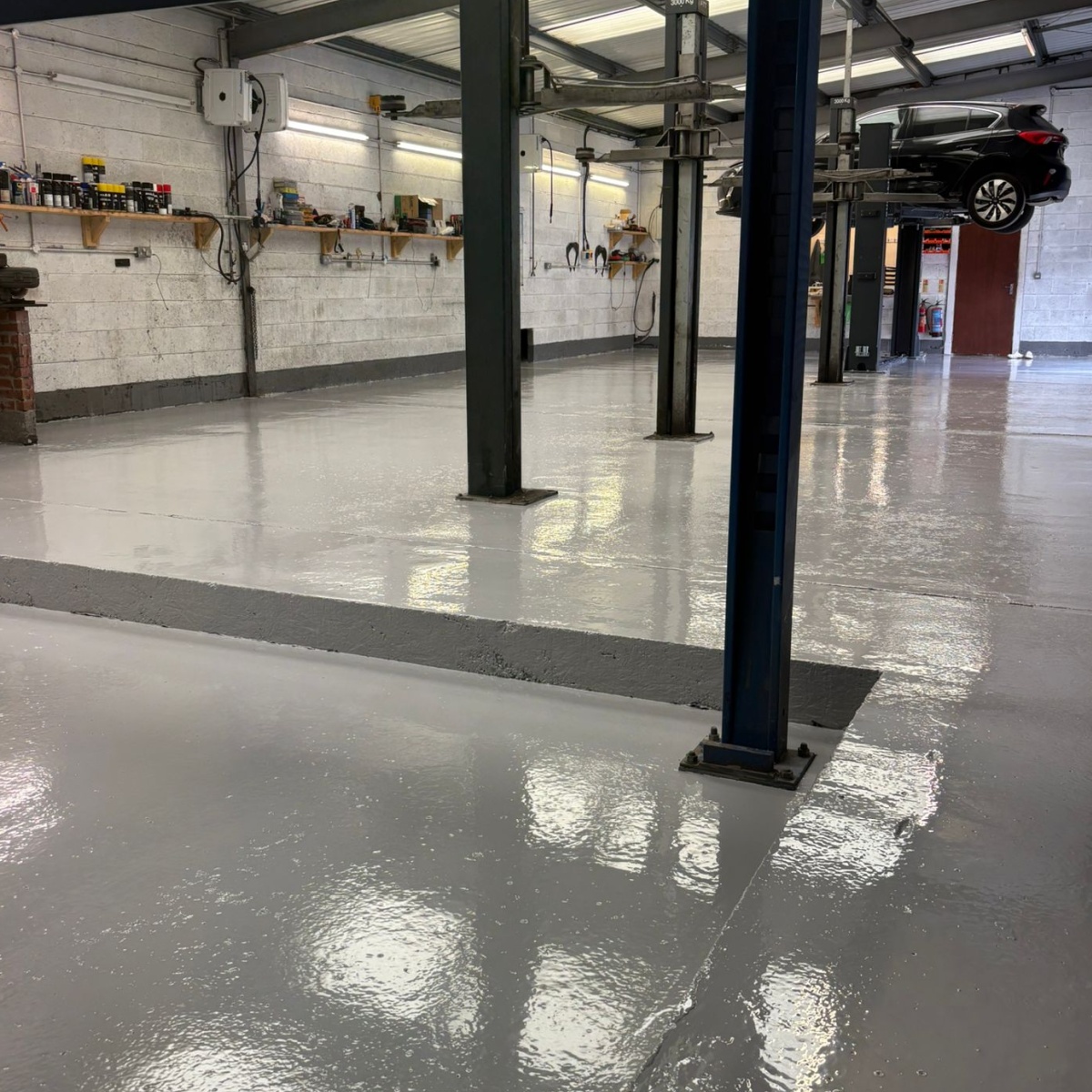 Garage resin flooring project