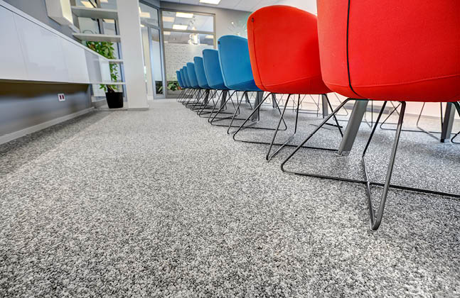 Terrazzo stone carpet resin floor